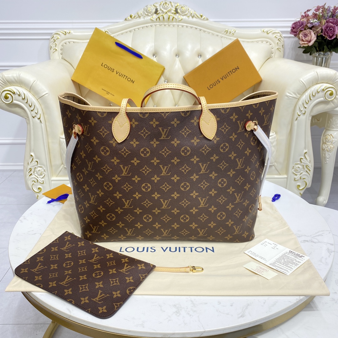 Louis Vuitton NEVERFULL GM Monogram Handbag M40990 Beige